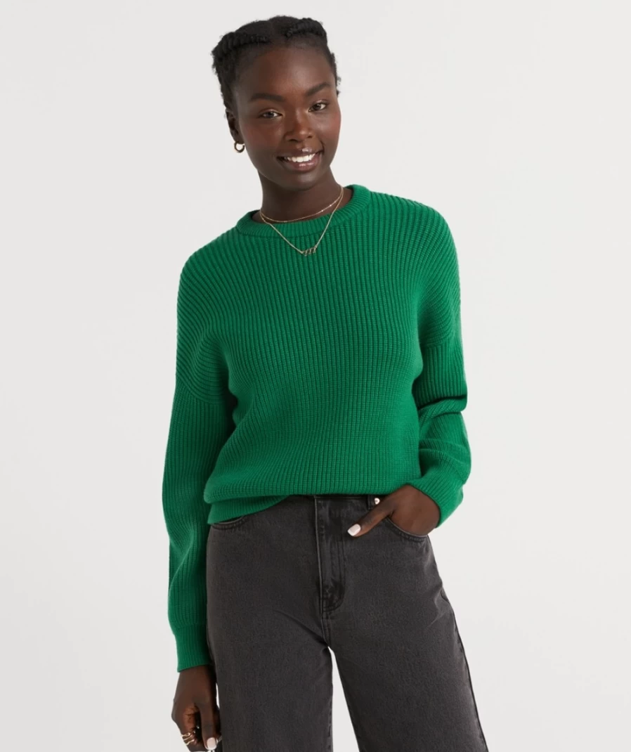 Sportsgirl Women's Iris Crew Neck Sweater - Soft Knit Casual Pullover Top