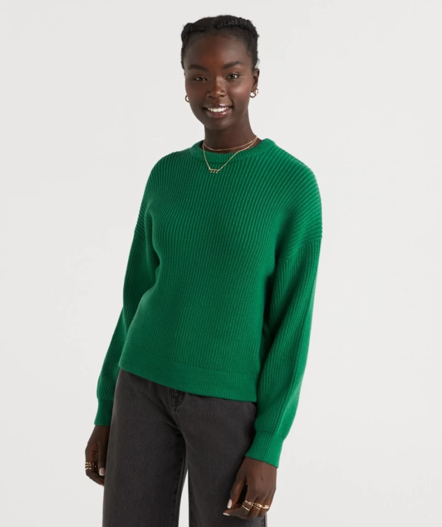 Sportsgirl Women's Iris Crew Neck Sweater - Soft Knit Casual Pullover Top