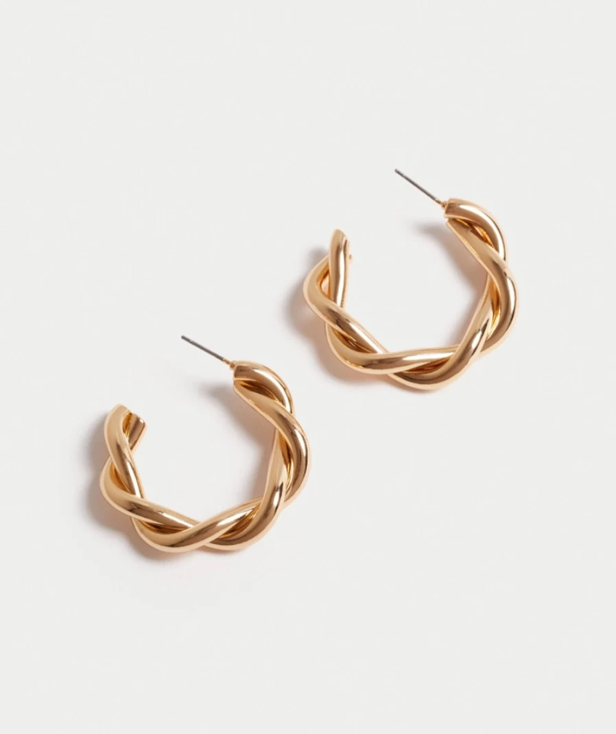 Sportsgirl Gold Plated Croissant Hoop Earrings for Women