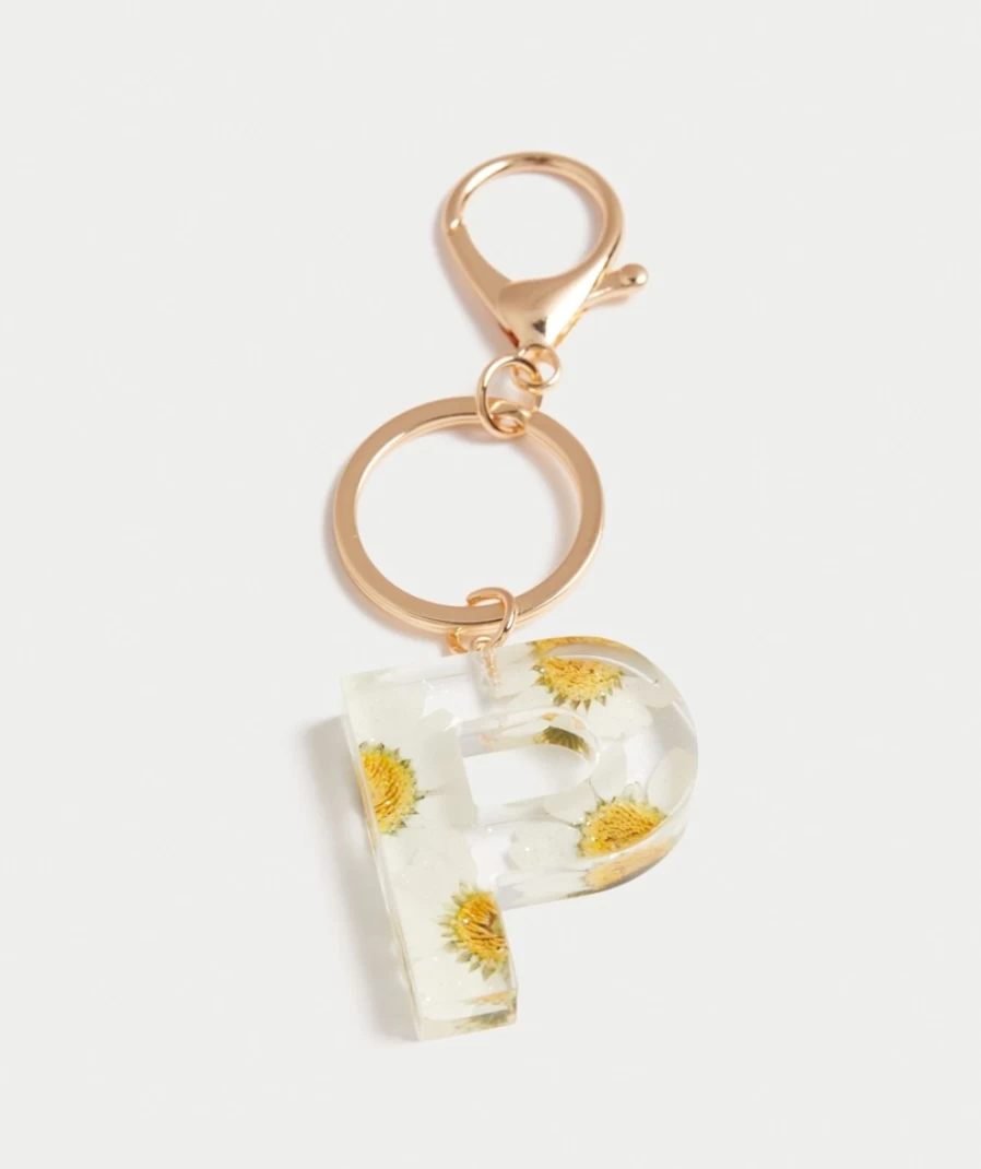 "Sportsgirl Women's Floral Alphabet Keyring - Stylish Letter Charm Accessory"