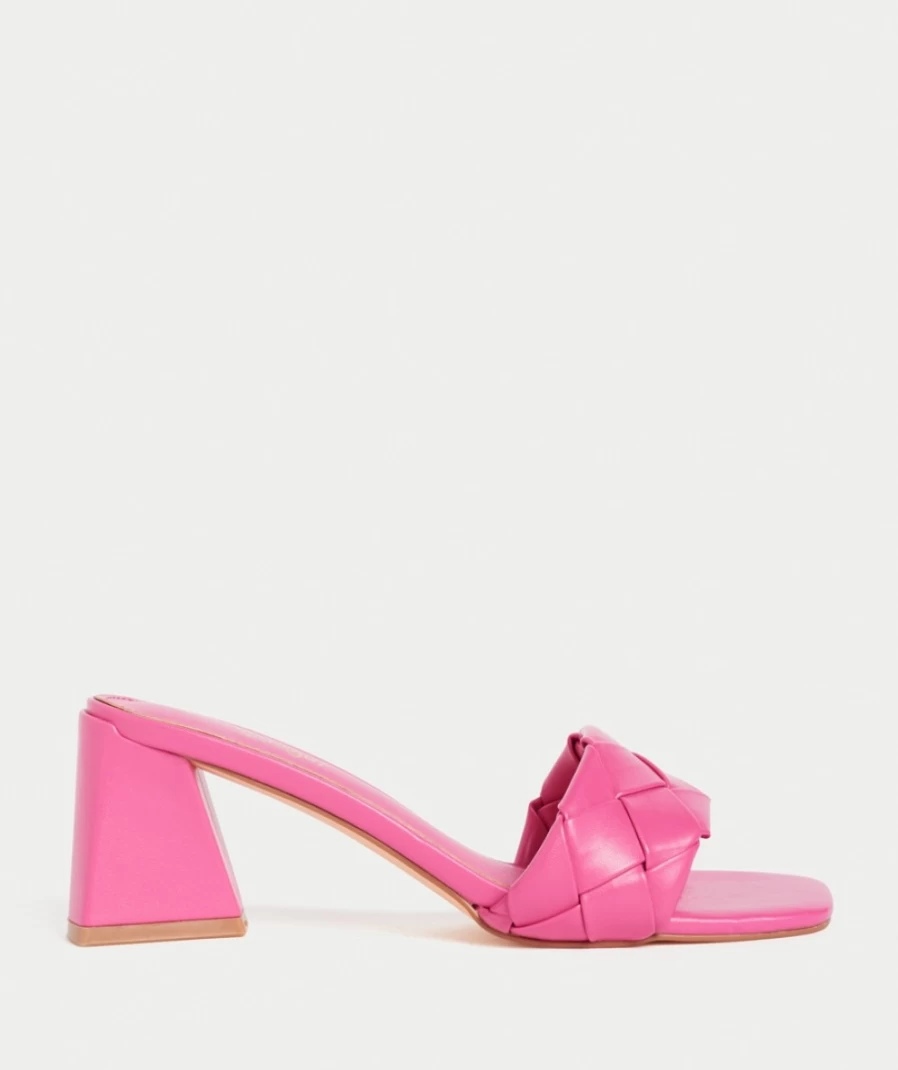 Sportsgirl Women's Pink Addison Woven Mule Sandals
