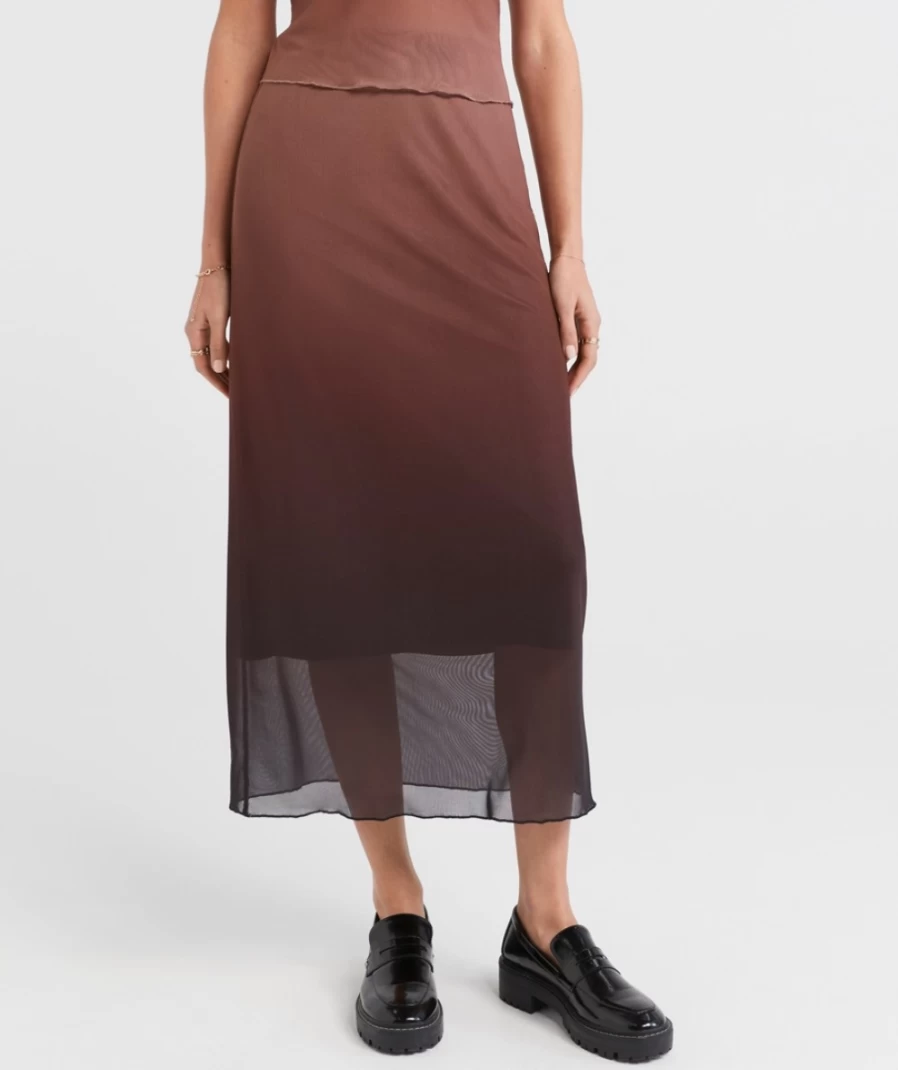 "Sportsgirl Women's Ombre Mesh Midi Skirt in Multi Color"