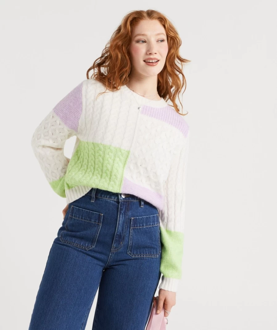 Sportsgirl Women's Multi Color Kim Knit Sweater