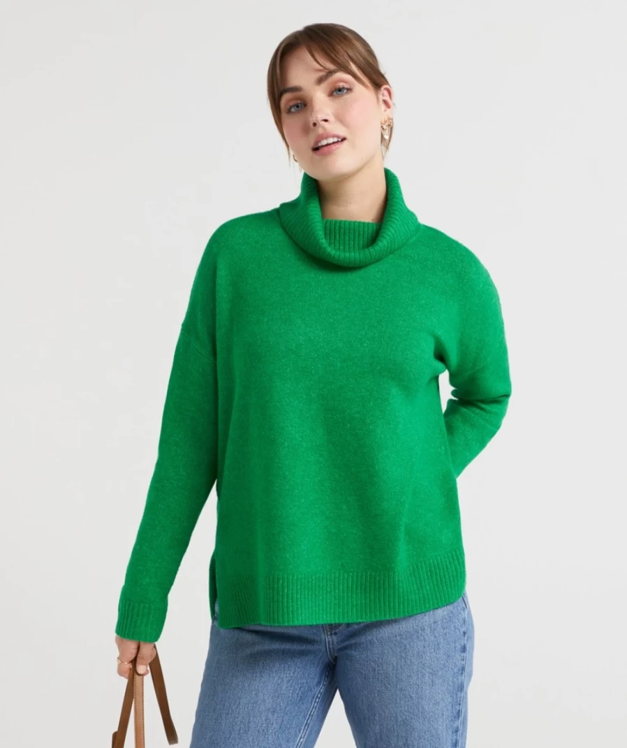 Sportsgirl Women's Mariah Roll Neck Knit Sweater - Cozy Winter Pullover