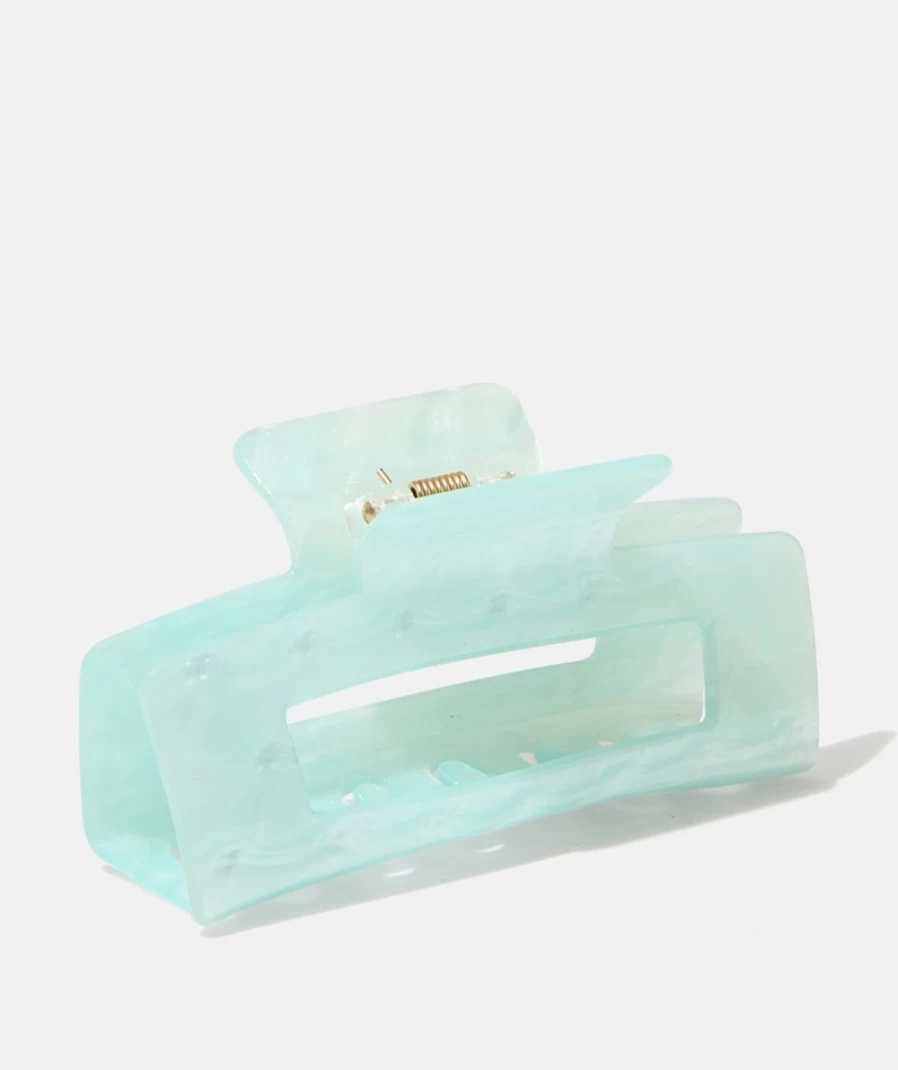 Sportsgirl Mint Marble Rectangle Hair Claw for Women
