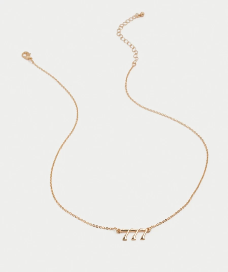 Sportsgirl Gold Angel Number Necklace for Women - Lucky Charm Jewelry Gift