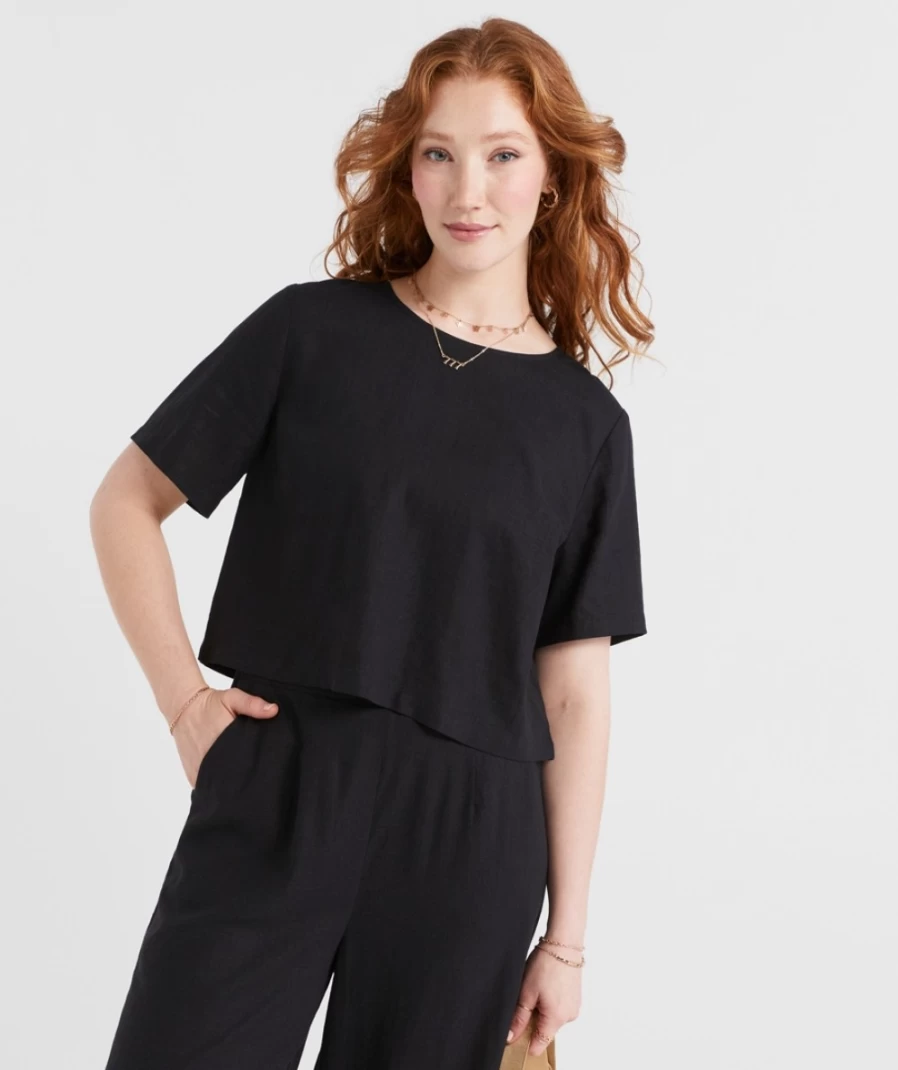 "Sportsgirl Women's European Linen Blend T-Shirt"