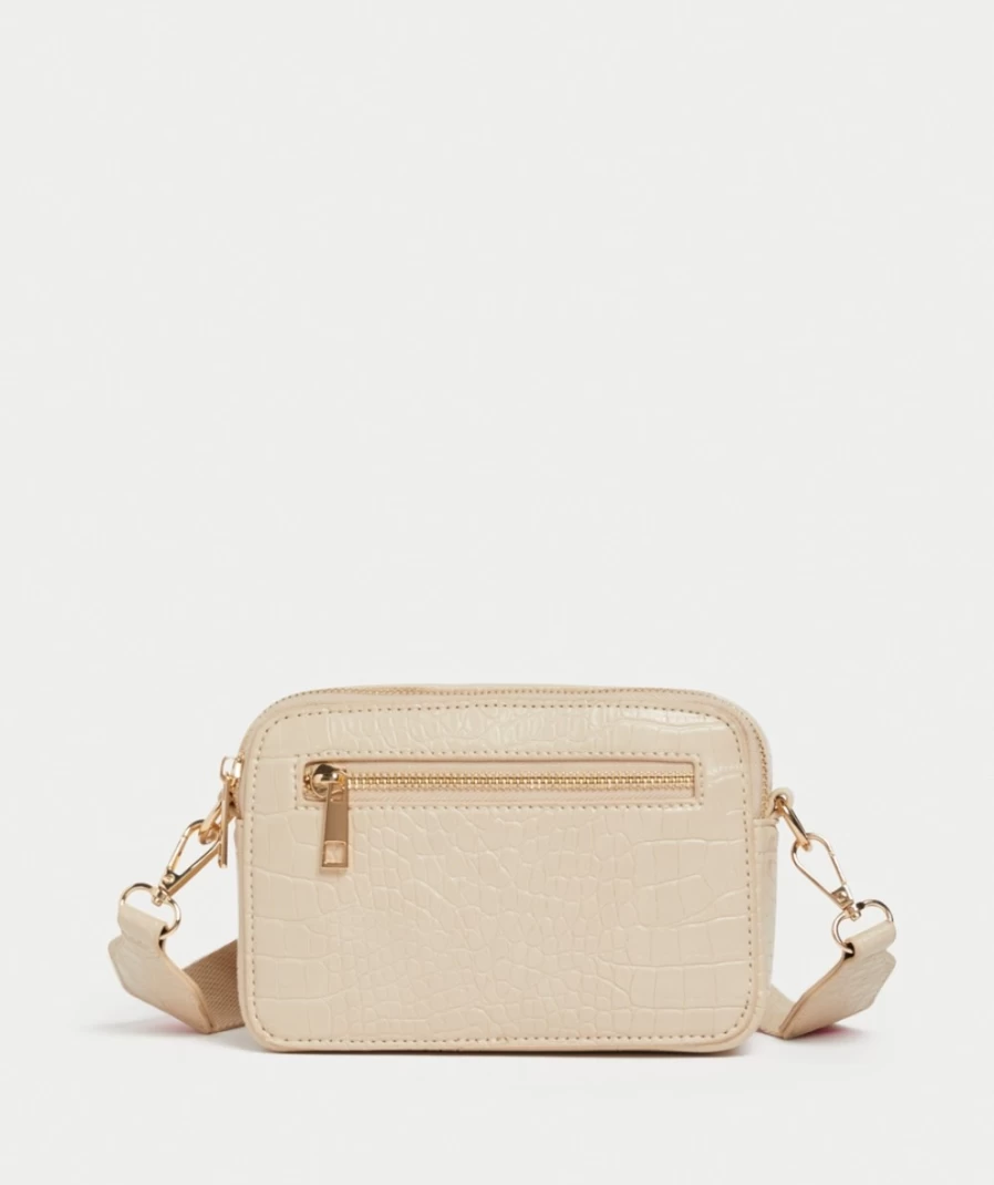 Sportsgirl Women's Oatmeal Dillon Croc Camera Bag - Stylish Crossbody Purse for Photography & Daily Use