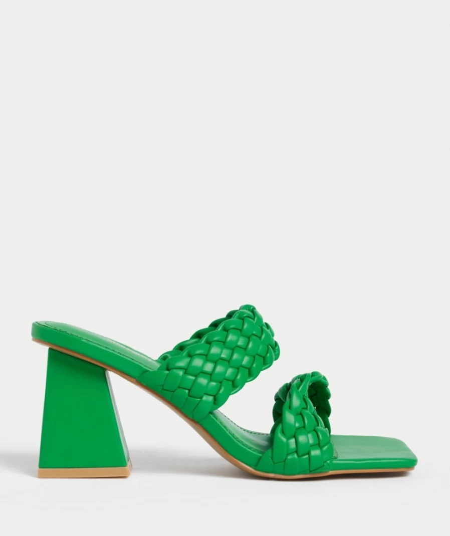 Sportsgirl Women's Green Marnie Braided Mule Sandals