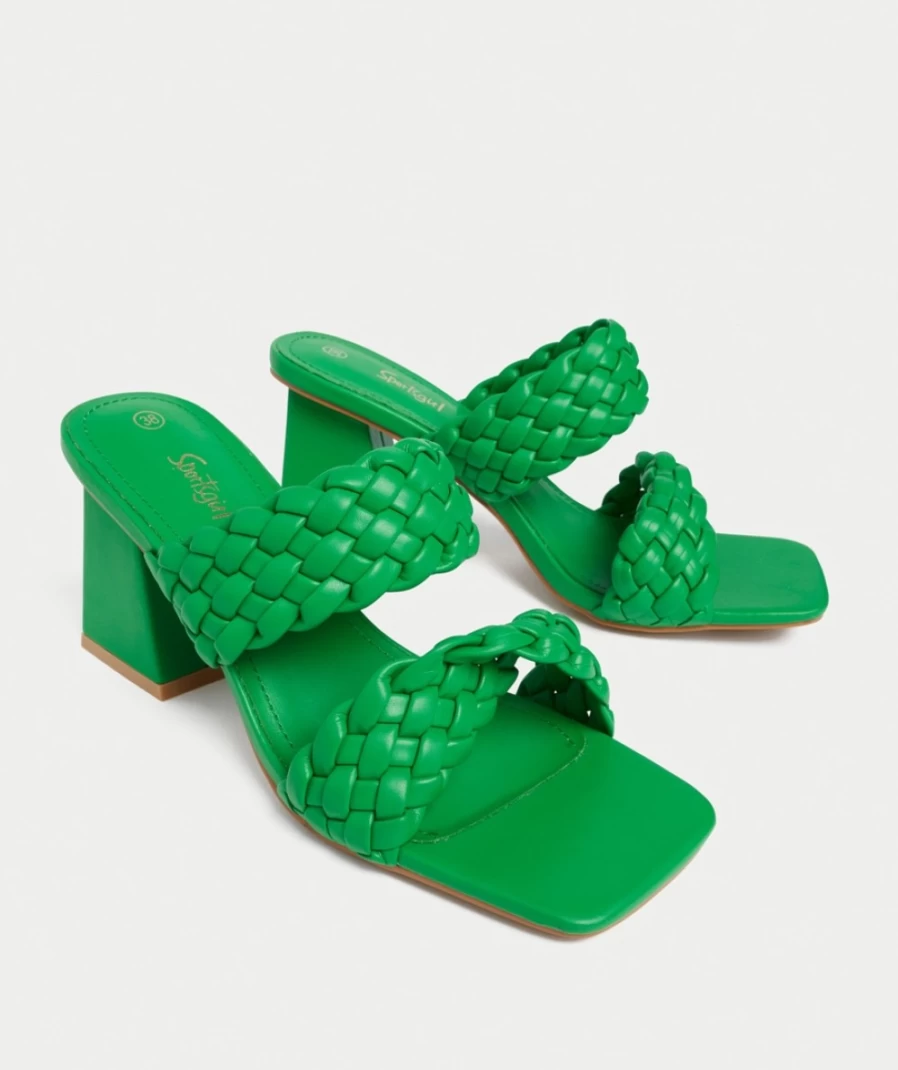 Sportsgirl Women's Green Marnie Braided Mule Sandals