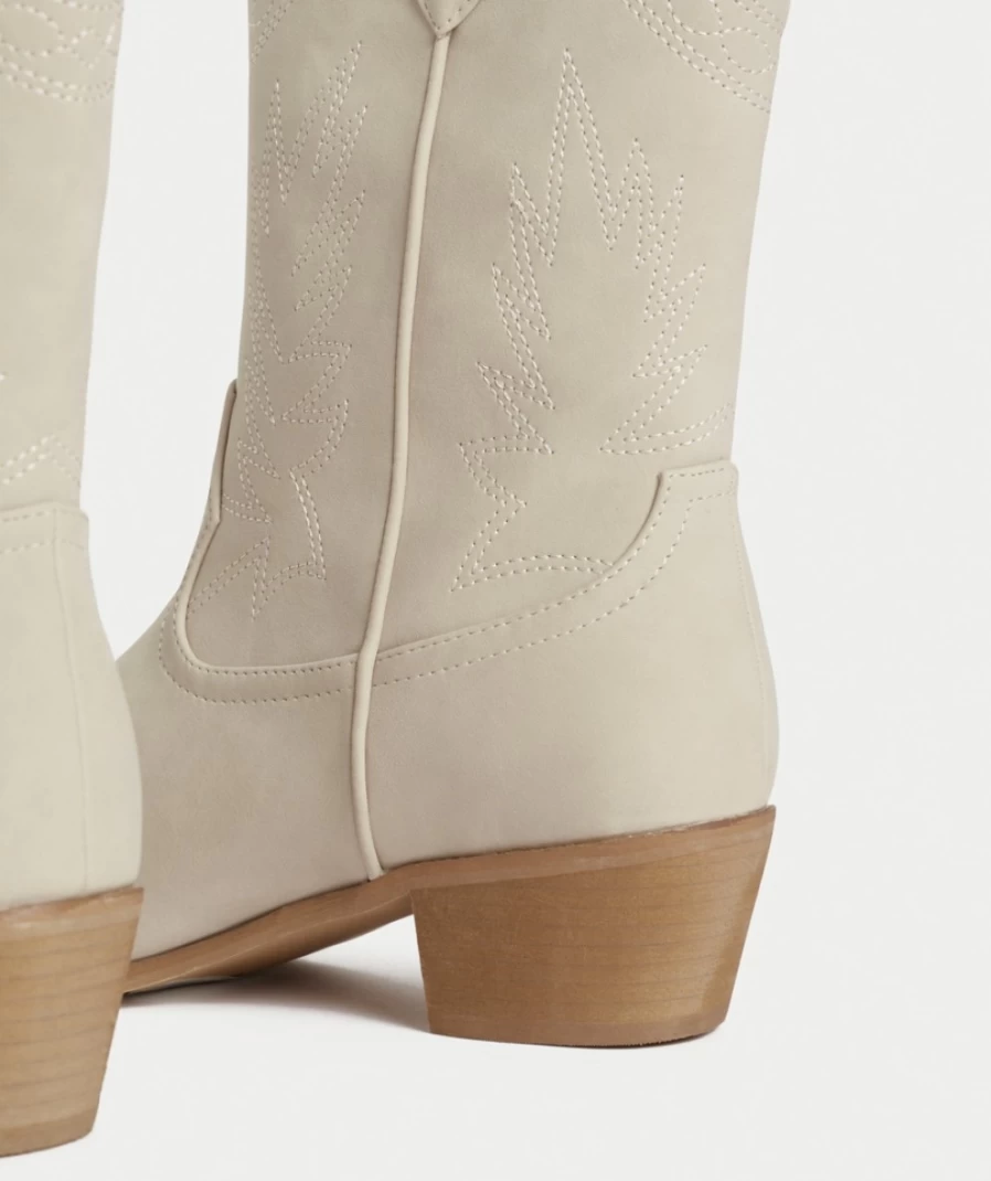 Sportsgirl Women's Bailey Western Boot in Bone Color