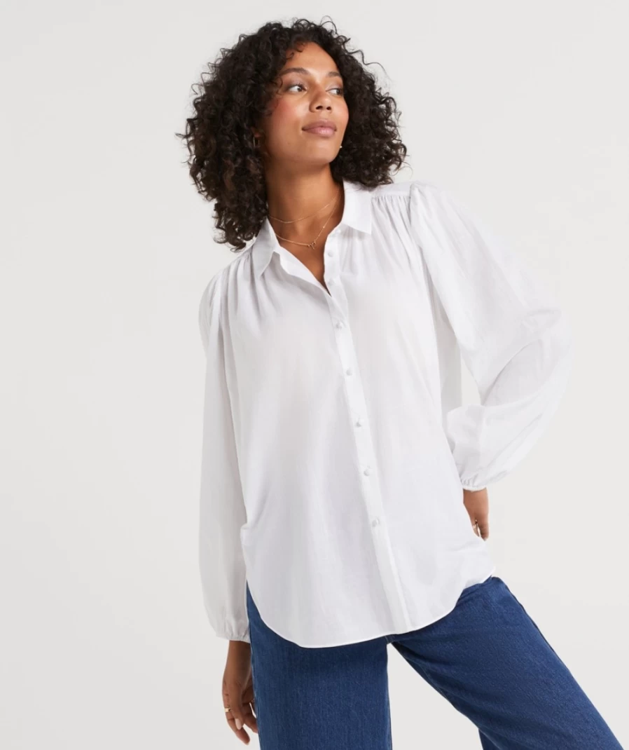 Sportsgirl Women's Bonnie Cotton Button-Up Blouse