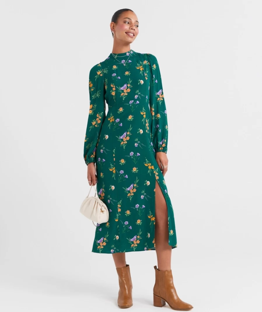 Sportsgirl Women's Floral Blaire Crepe Midi Dress