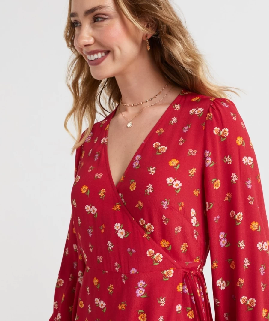 Sportsgirl Women's Floral Bella Wrap Midi Dress
