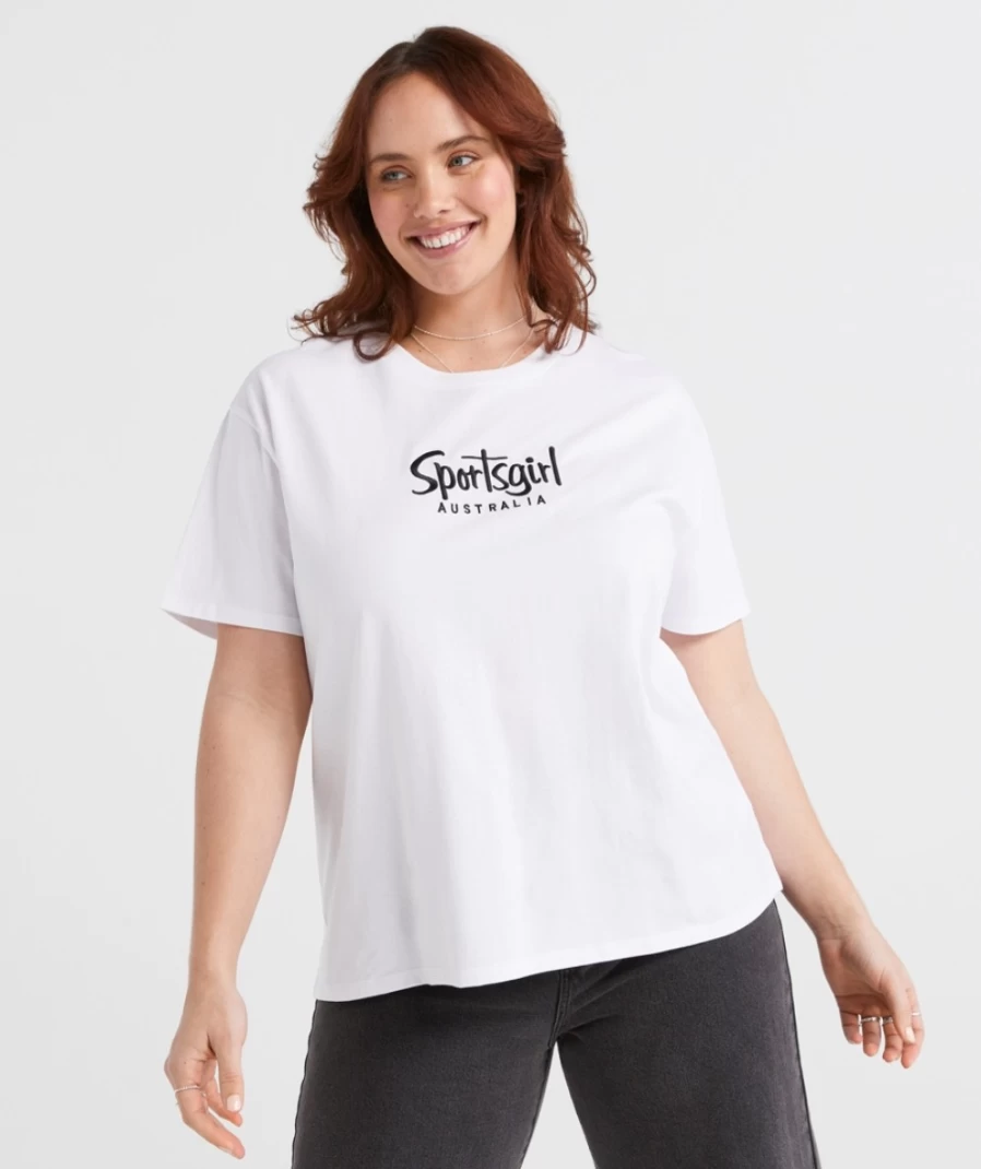 Sportsgirl Women's Rewind Vintage Logo T-Shirt - Classic Cotton Tee