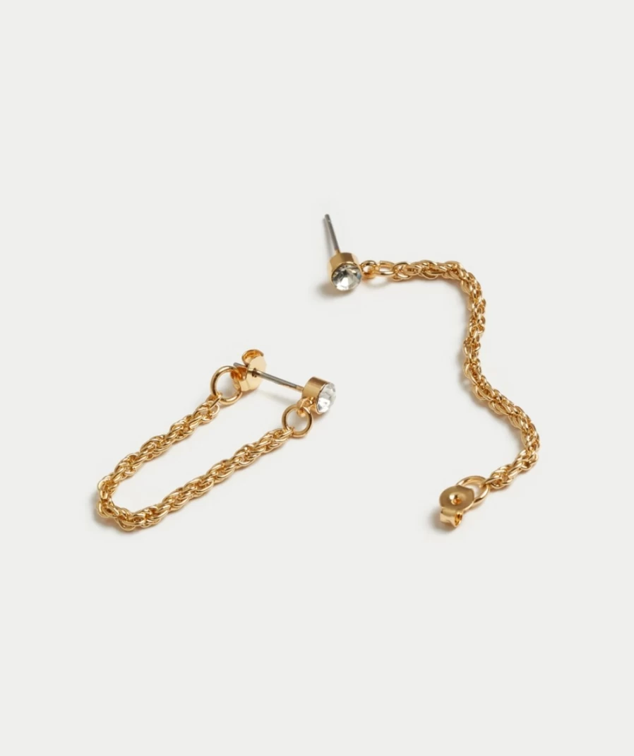 Sportsgirl Gold Plated Dia Chain Drop Earrings for Women