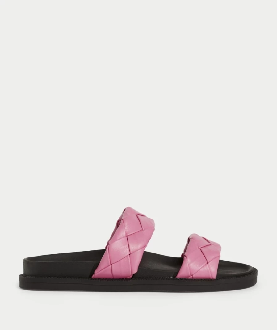 Sportsgirl Women's Pink Woven Slide Sandals - Parker Style Comfort Footwear