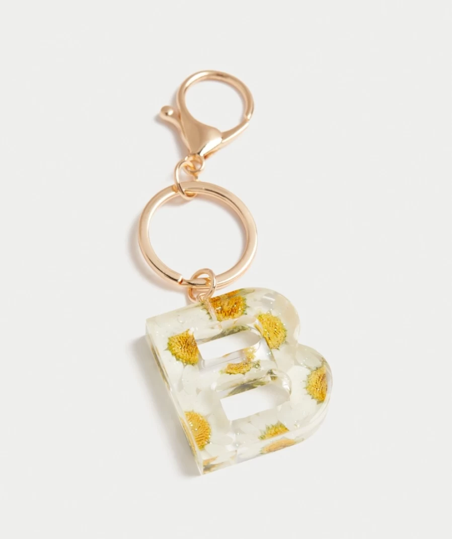 Sportsgirl Women's Floral Alphabet Keyring - Floral Letter Charm Keychain for Women