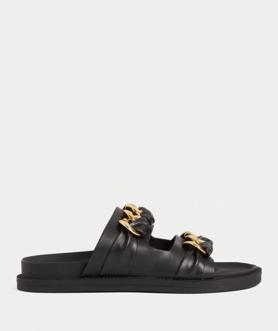 Sportsgirl Women's Havana Slide Sandals in Black