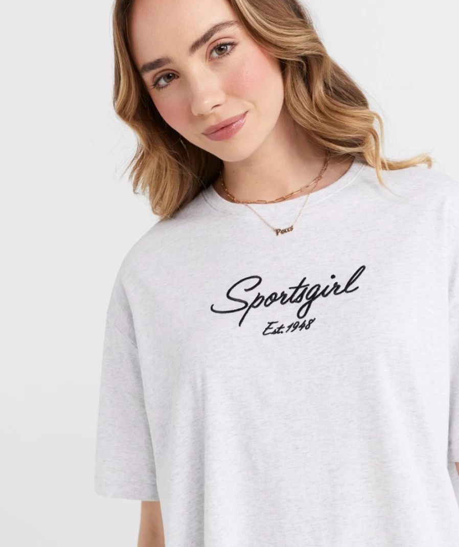 "Sportsgirl Women's Rewind Italic Logo Boyfriend T-Shirt"