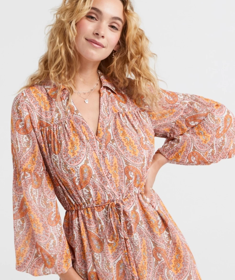 Sportsgirl Women's Paisley Print Blake Georgette Mini Dress
