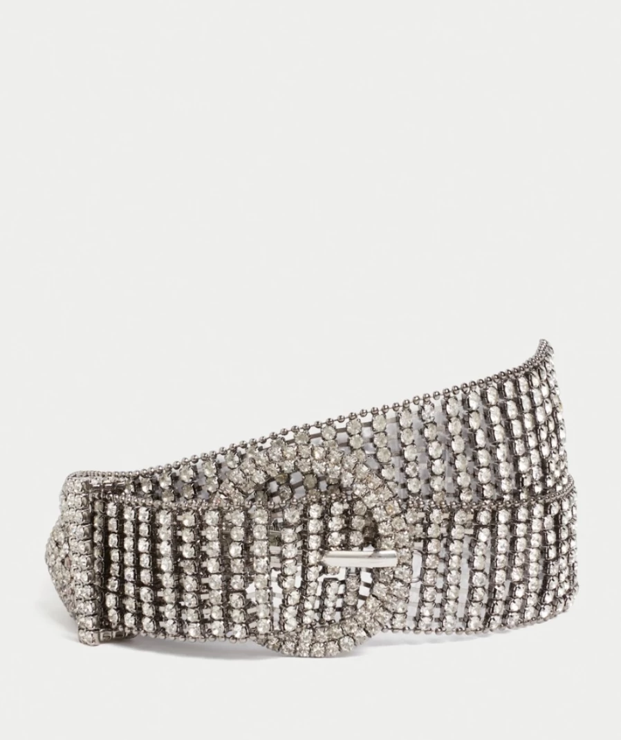 Sportsgirl Women's Silver Stevie Rhinestone Belt - Sparkling Fashion Accessory