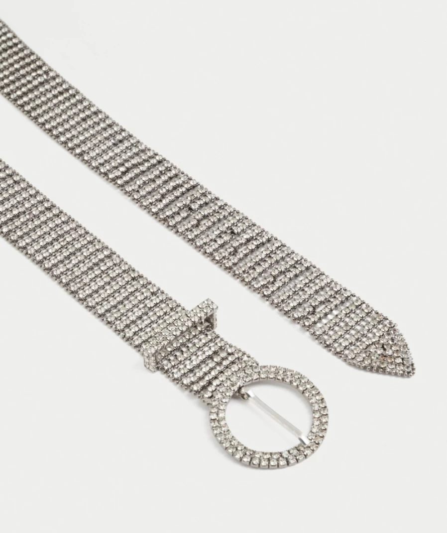 Sportsgirl Women's Silver Stevie Rhinestone Belt - Sparkling Fashion Accessory