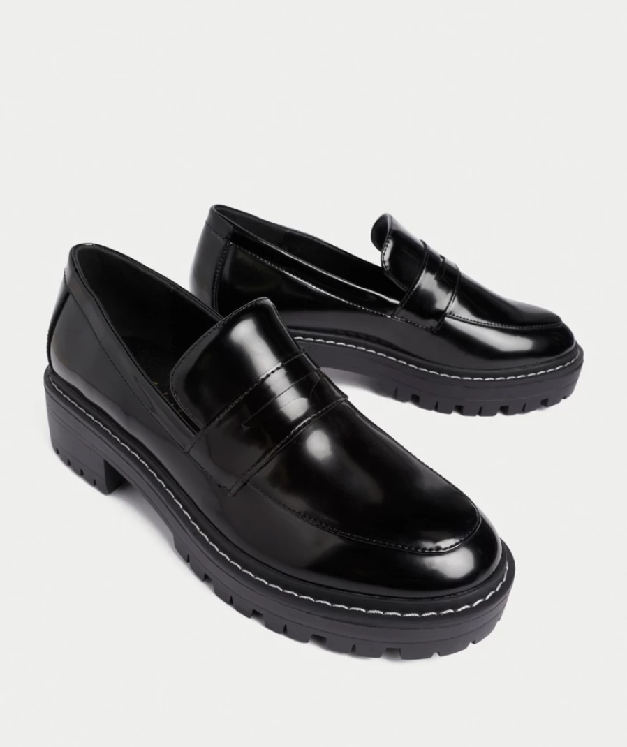 Women's Black Blake Loafer Shoes by Sportsgirl - Classic Slip-On Style for Casual & Office Wear