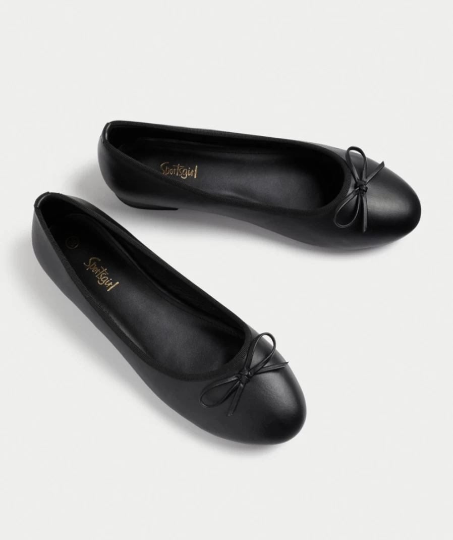 Sportsgirl Women's Black Kylie Ballet Flats - Classic Comfortable Slip-On Shoes